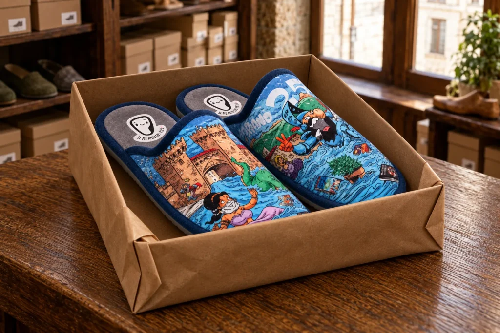 Zapatillas de Daroca preparadas para enviar
