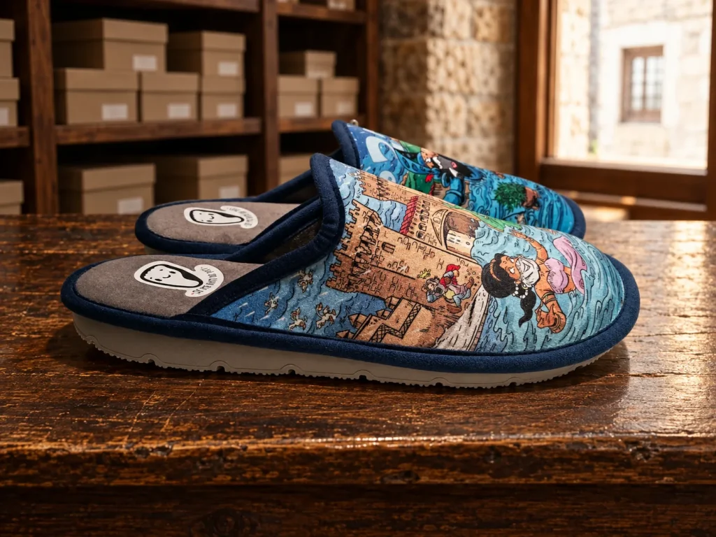 Detalle de la ilustración de las zapatillas