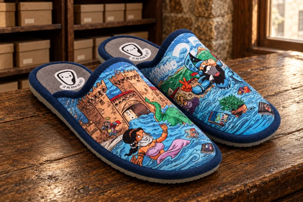 Zapatillas de Daroca con personajes de Moratha